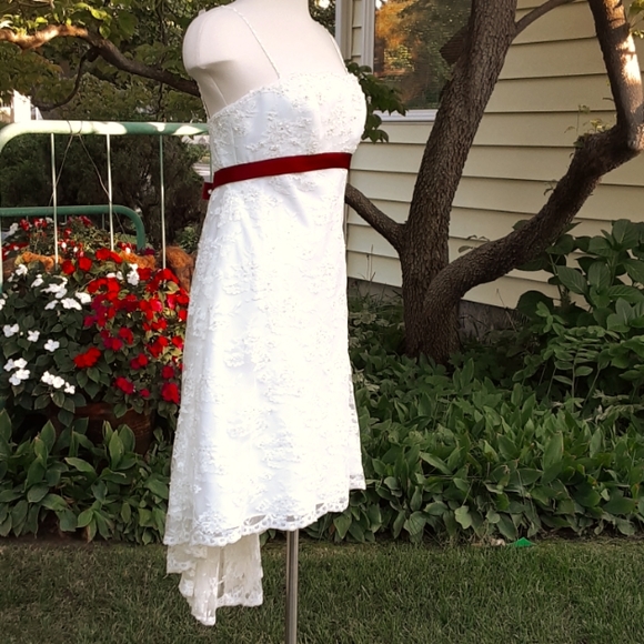 FINAL lvg 9/15 Designer Gown Tea Length wedding quinceanera ball formal - Picture 7 of 16